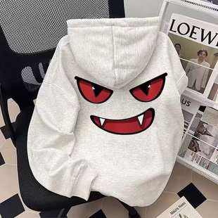 美式hiphop高街连帽卫衣男女潮2025秋冬潮流重磅宽松休闲百搭外套