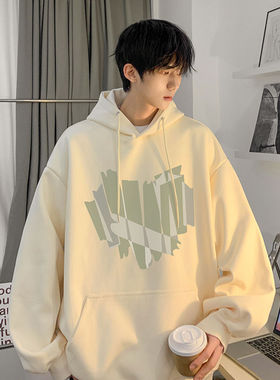 420g重磅卫衣男秋季大码痞帅潮牌连帽外套春秋款美式复古高街衣服