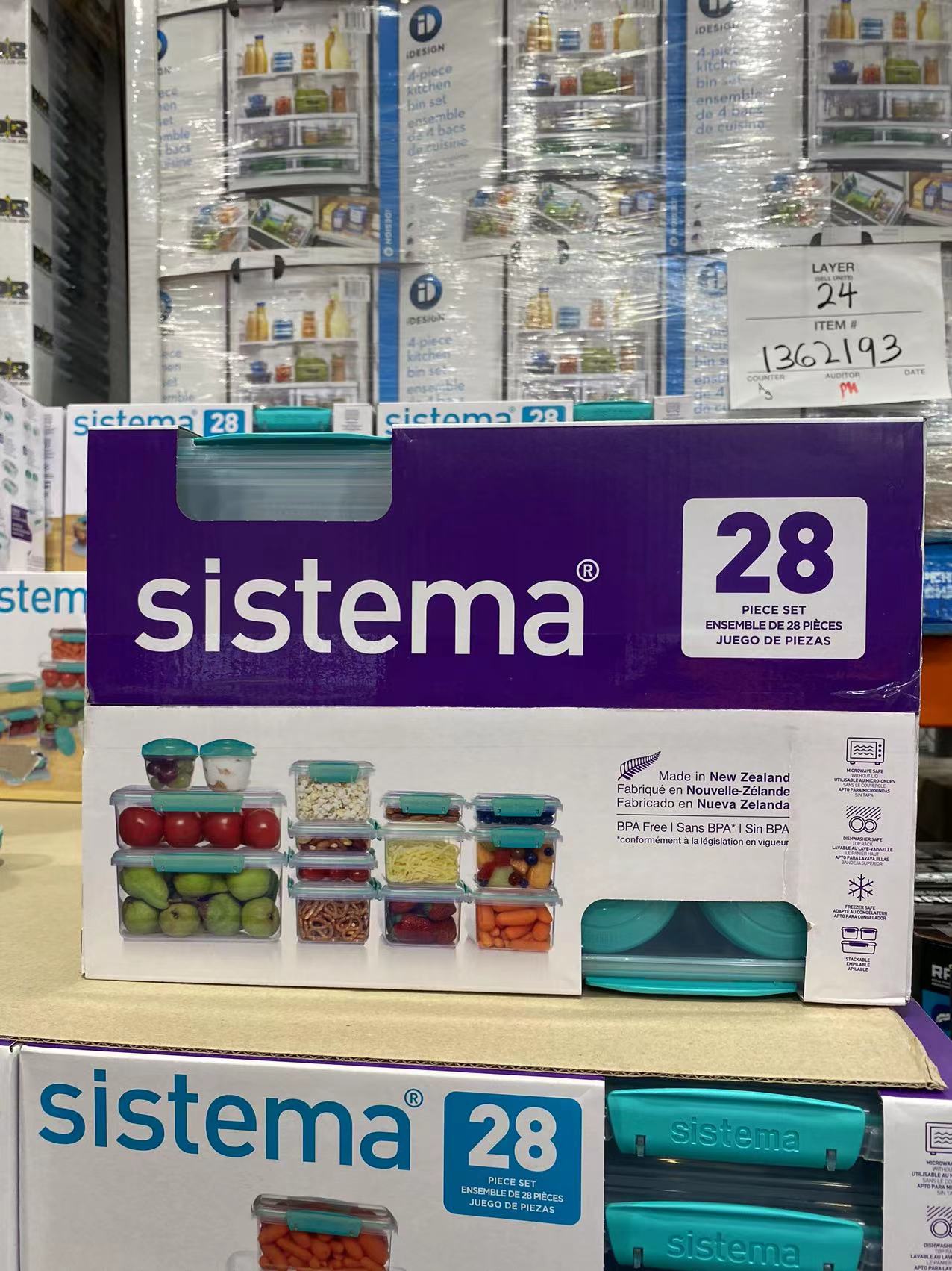 加拿大直邮 SISTEMA 饭盒套装 食品储存 可用洗碗机微波炉 28件