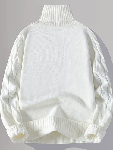 Мужской многоцветный свитер, универсальная базовая приятная телу цветная трикотажная утепленный лонгслив, изысканный стиль