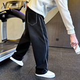 男士冬季加绒牛仔裤宽松直筒裤C207-F78-P75控105加绒P85，男装牛仔裤，电商C207