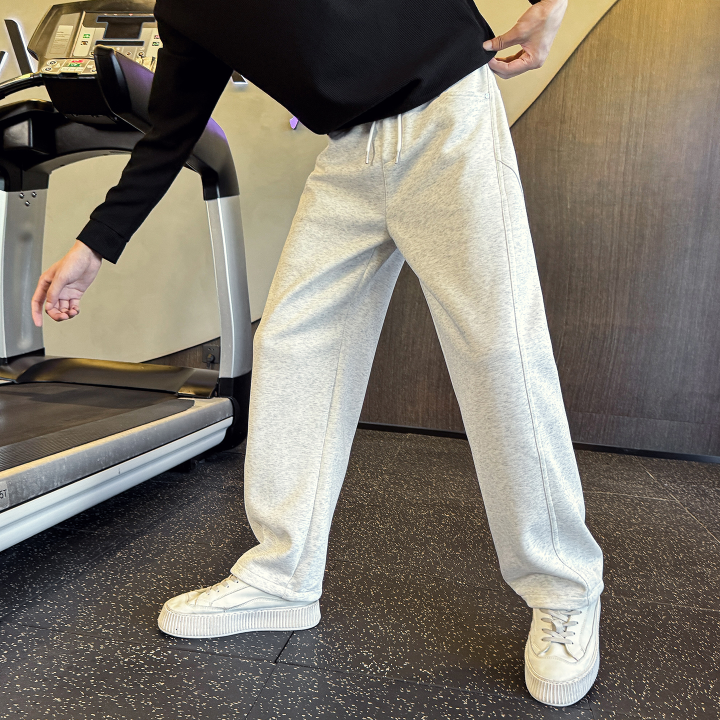 男士秋冬卫裤纯色运动休闲裤直筒裤C207-5066-P65控95，男装休闲裤，电商C207