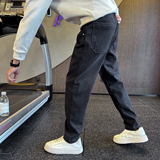 冬季加绒休闲裤男士修身弹力直筒裤C207-6500-P78控108，男装卫衣，电商C207