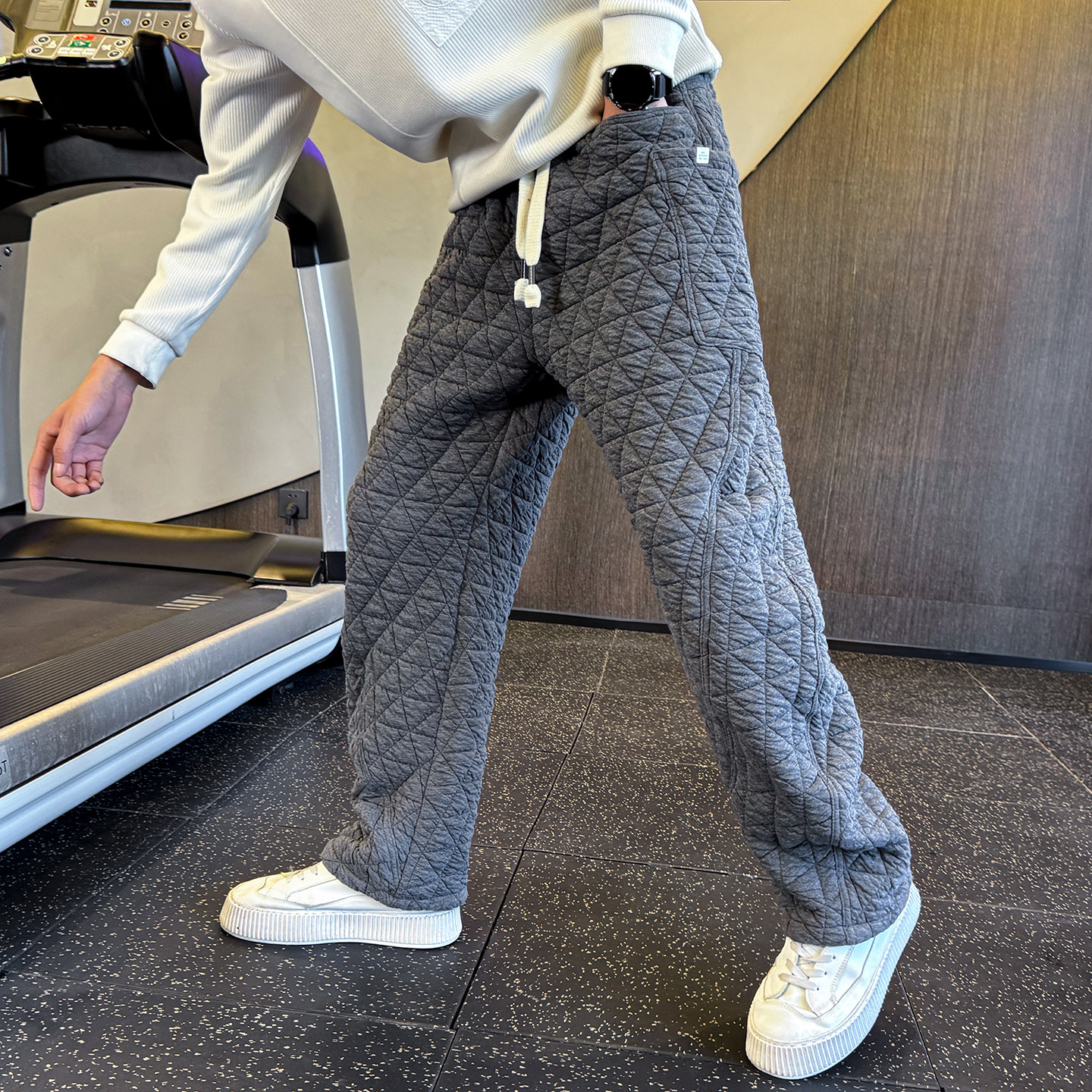 冬季新款棉裤男士休闲直筒裤弯刀裤C207-66017-P68控98，男装棉裤，电商C207