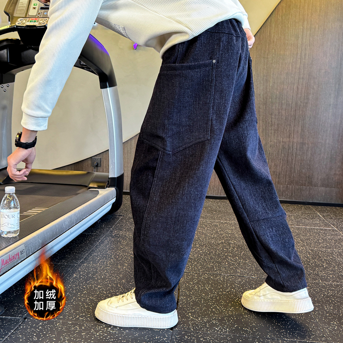 冬季加绒男士休闲裤宽松直筒裤弯刀裤C207-70020-P79控109，男装卫衣，电商C207