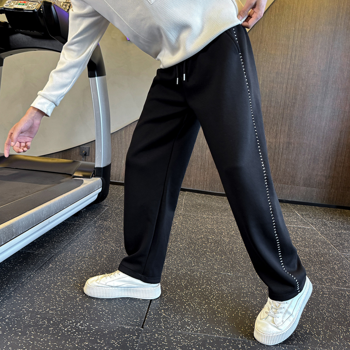 2025男士卫裤冬季新款针织休闲直筒裤C207-1129-P59控89，男装休闲裤，电商C207