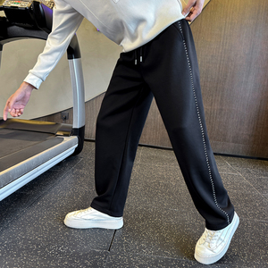 2025男士卫裤冬季新款针织休闲直筒裤 C207-1129-P59控89，男装休闲裤，电商C207