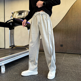 冬季新款男士卫裤针织休闲弯刀直筒裤C207-1118-P65控95，男装休闲裤，电商C207