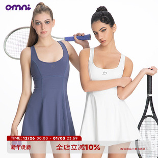 引力带网球运动连衣裙防走光健身背心吊带裙带胸垫 ABMY omni