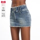 显瘦包臀半身裙裤 防走光复古牛仔裙水洗辣妹修身 俏皮腿精 ABMY