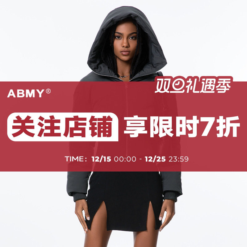 美式复古加厚保暖连帽棉服