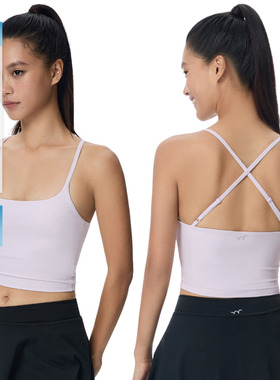 noBra by ABMY 交叉绑带运动吊带背心女夏外穿内搭带胸垫美背上衣
