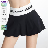 女2025新款 omni 运动撞色百褶短裙裤 ABMY 网球防走光a字半身裙