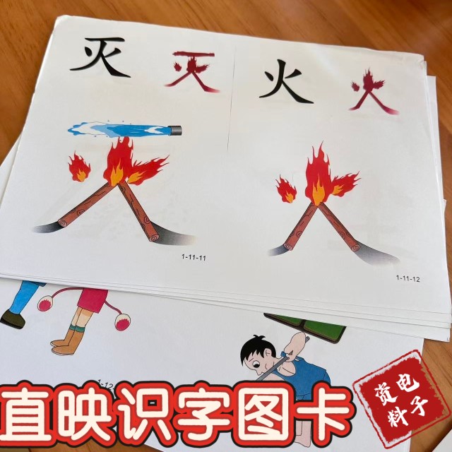 电子版直映识字图卡需要你自己打印144个字幼儿园识字启蒙