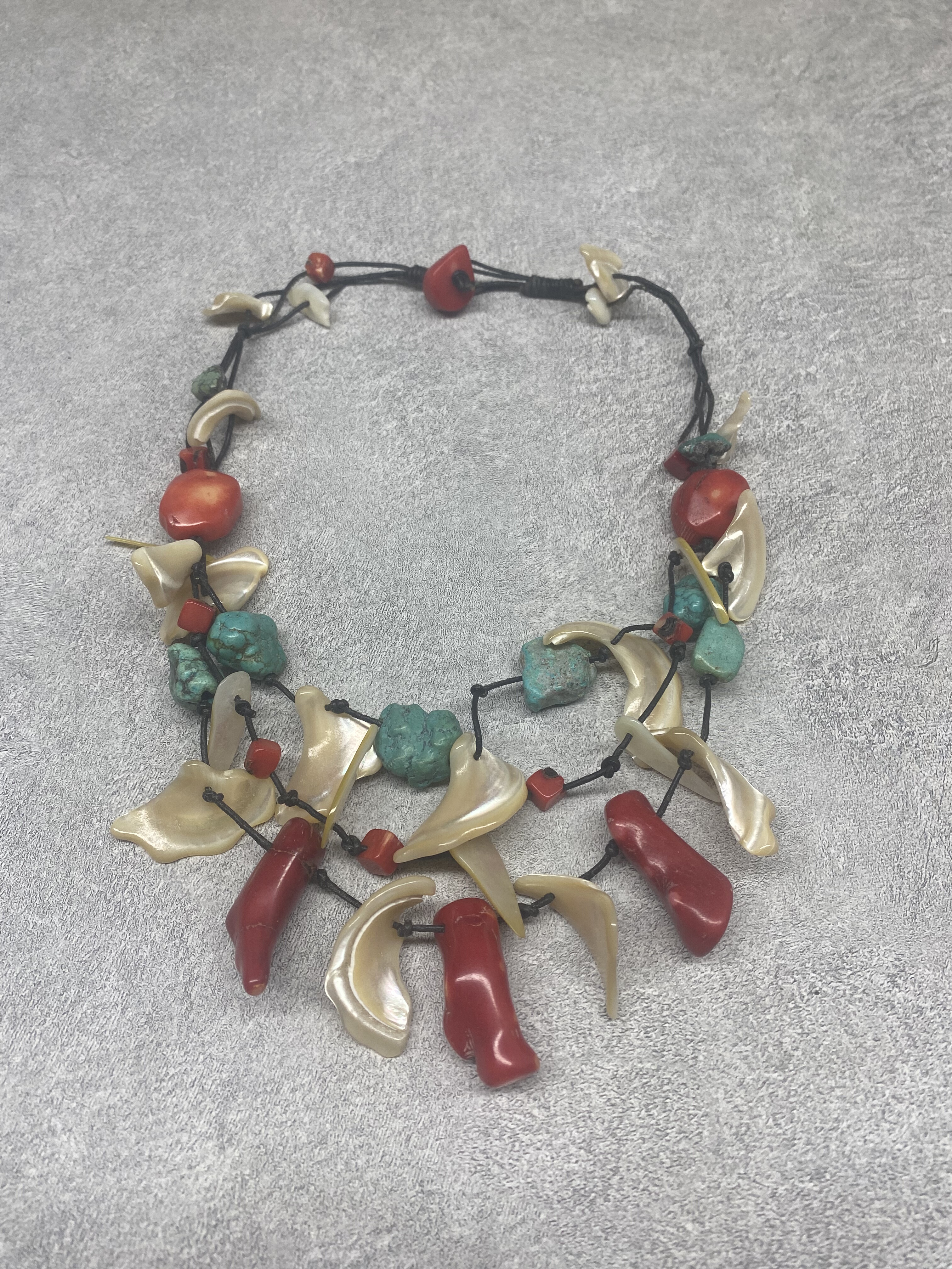 青岛饰品天然石贝壳糊糊多层项链不退不换 5.51