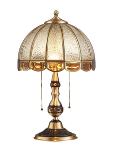 美式 全铜台灯复古纯铜欧式 卧室床头灯主卧创意温馨奢华客厅书房灯