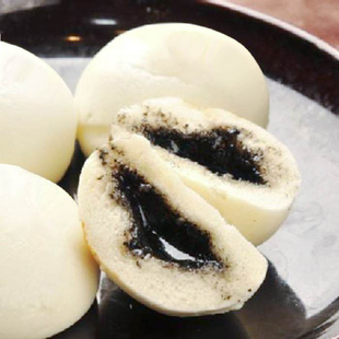 佛山金城速冻 芝麻流沙包800g20个/包黑芝麻包广式点心港式早茶