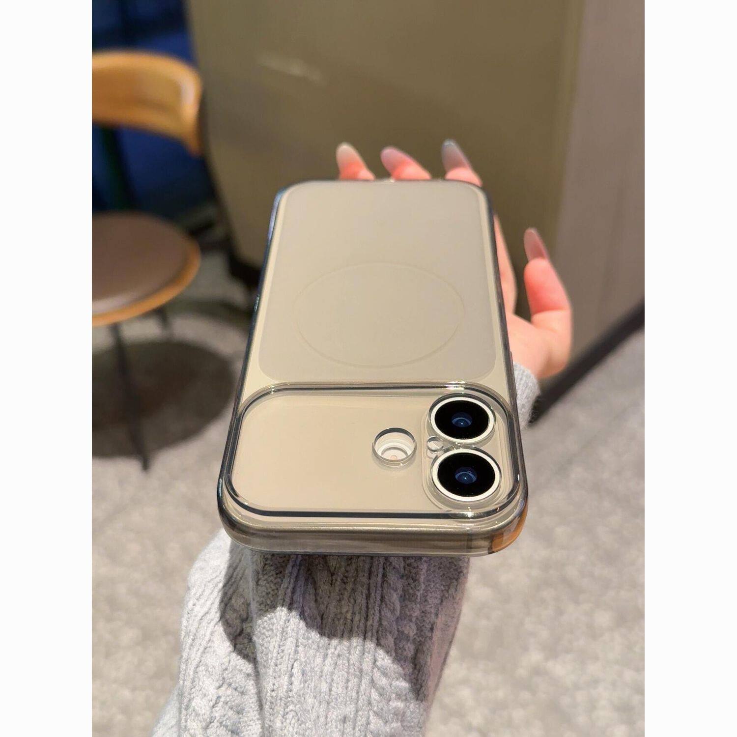 适用苹果17秒变大视窗手机壳iPhone16promax简约透明磨砂保护套15硅胶软壳14/13全包防摔12防指纹11超薄新款