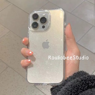 xsmax情侣爆款 适用苹果iphone14手机壳13promax闪粉透明11高级感12网红新款 xr硅胶软壳xs软壳14pro手机套por