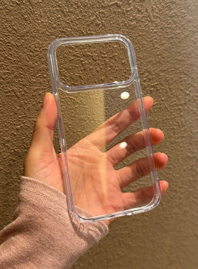 高清高透亚克力iphone17promax手机壳13新款透明16pro情侣15promax软边硬背防摔iph14Pm高透背板12proamx简约