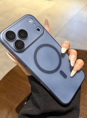 适用iPhone17手机壳17pro苹果17Air磁吸充电16Promax新款15镜头全包13深蓝色磨砂14plus超薄12PM保护套男女11