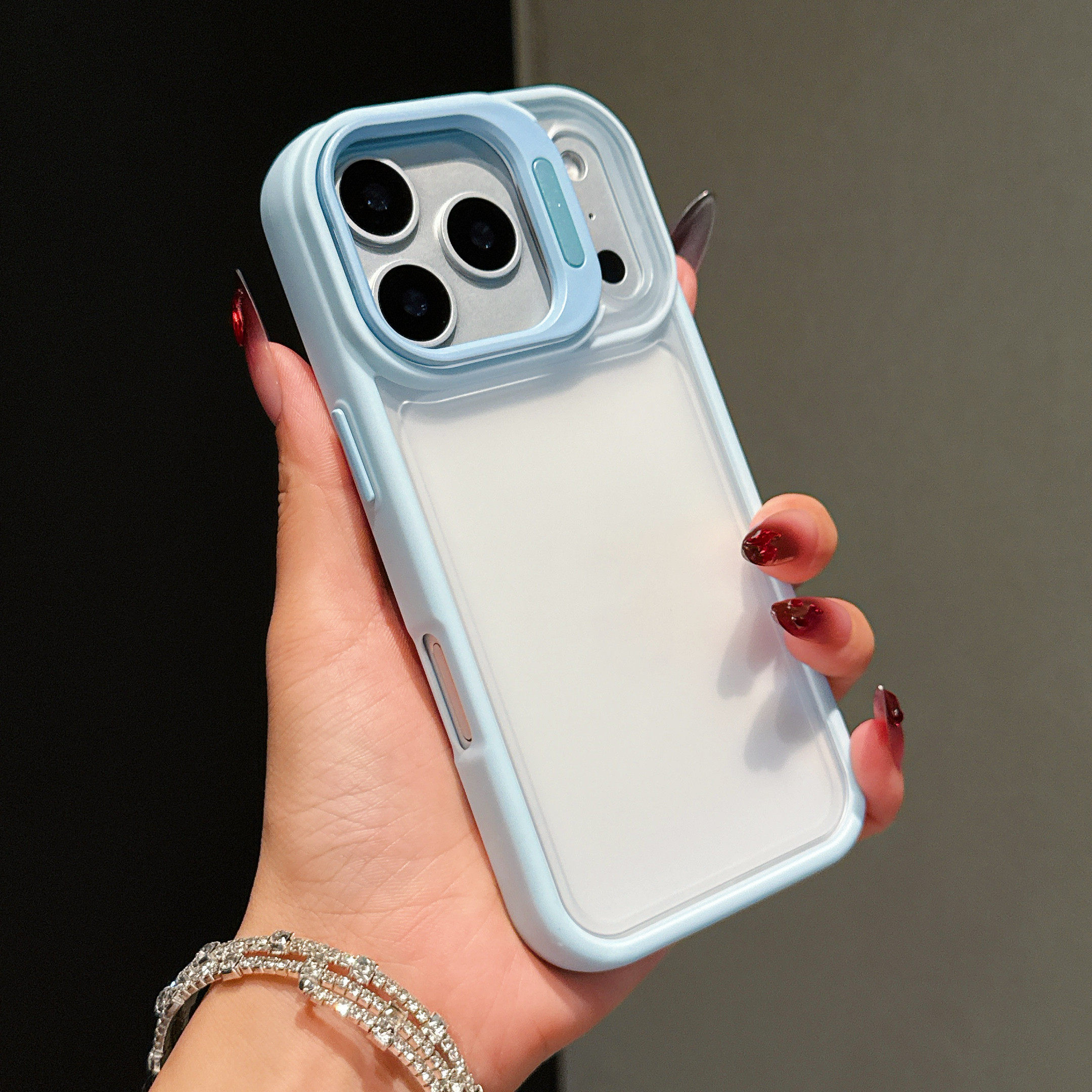 大孔个性镜头支架适用iPhone17Promax手机壳16Pro苹果13/14亚力克凹槽可滴胶DIY简约15por防摔保护壳12肤感