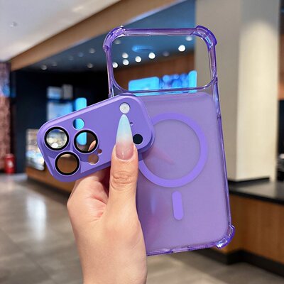 可拆卸镜头适用苹果iPhone17promax四角防摔磁吸手机壳新款秒变17大视窗16pro全包防摔ip15不伤机14pm硅胶13