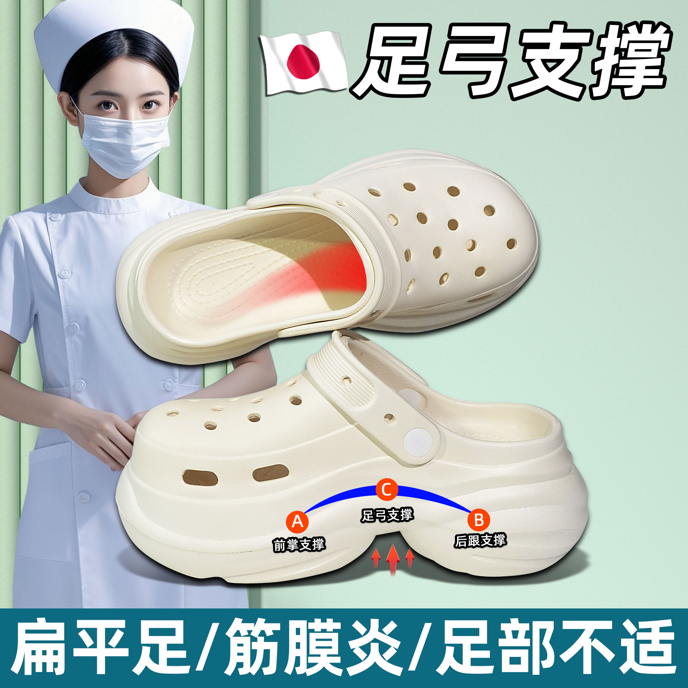 2025款医用足底筋膜炎专用拖鞋