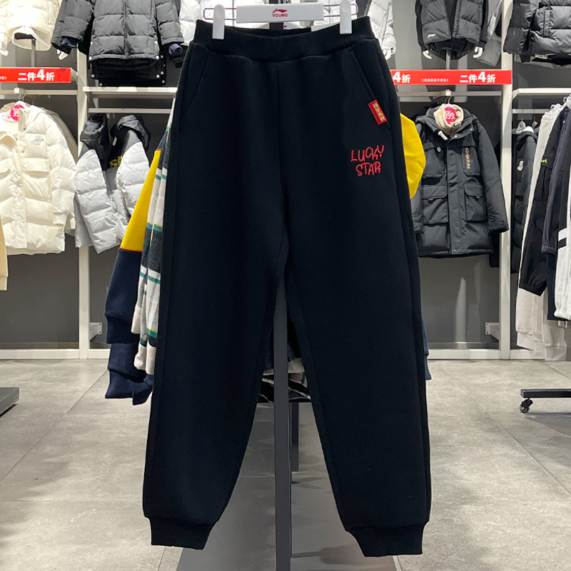 李宁男童束脚运动裤卫裤