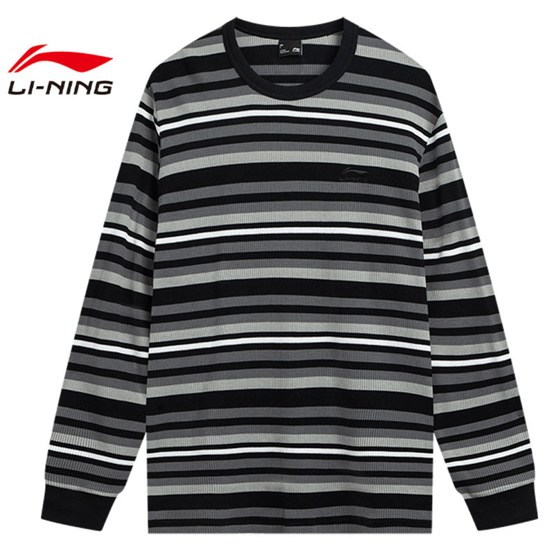 李宁长袖2025秋季新款男子时尚休闲套头运动上衣文化衫AHSV491,运动服/休闲服装,运动T恤,淘宝优惠券,粉丝福利购,淘宝优惠卷