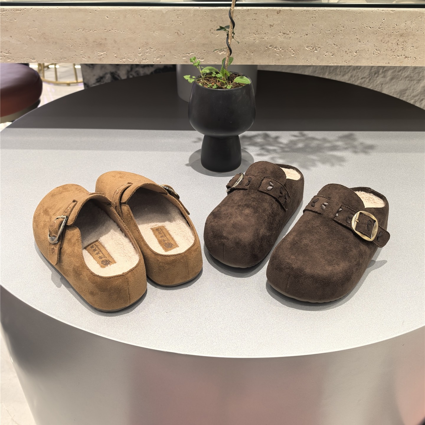 钎度玫瑰2025新款冬季厚底勃肯鞋