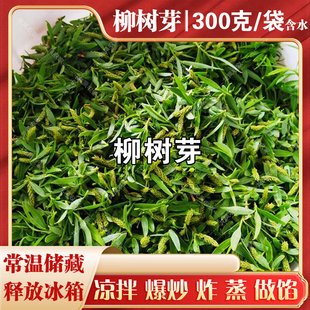 清水柳芽柳芽叶菜柳构儿菜新鲜蔬菜凉拌柳芽菜清水柳芽含水300克