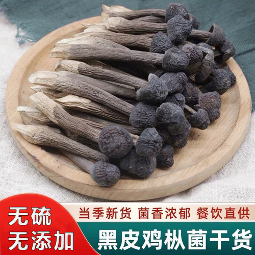 鸡枞菌干货精选黑皮鸡枞菌干货鸡纵菌特产野菌野鸡枞菌煲汤清炒菜