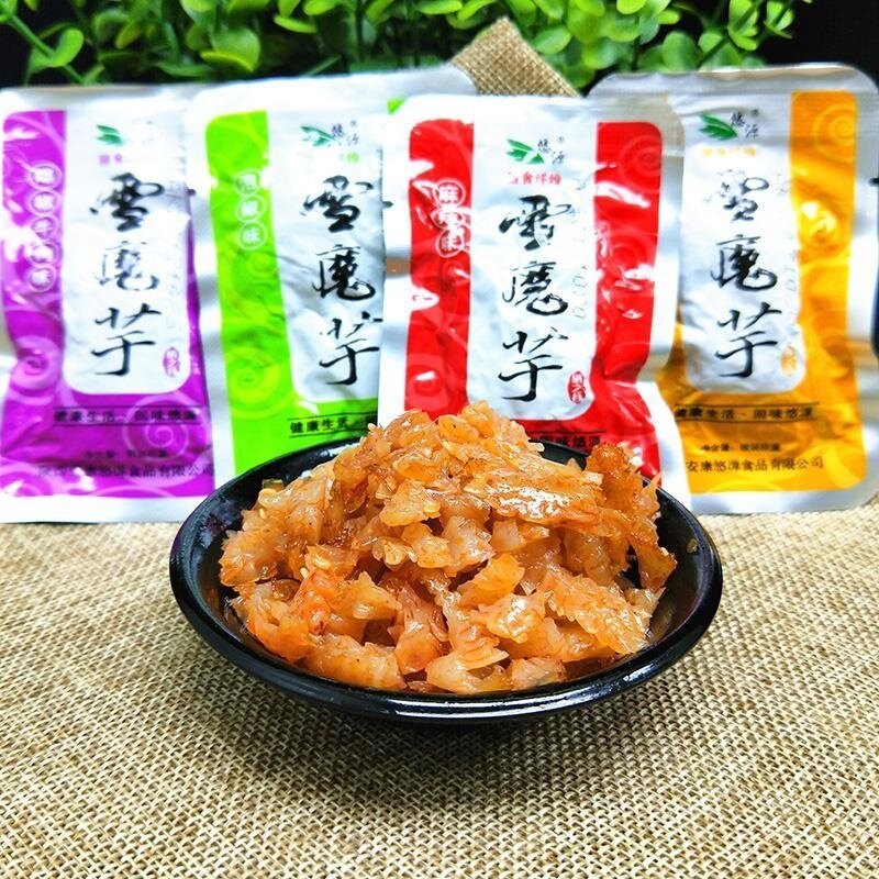 悠源雪魔芋陕西安康特产悠源散装魔芋干魔芋丝零食500g雪魔芋包邮