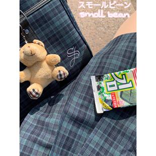 【深夜幻境】#海苔#墨绿格优等生JK制服格裙学院中长百褶裙半身裙