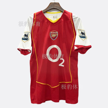 0405阿森纳主场球衣10号博格坎普14号亨利队服阿仙奴复古足球服O2