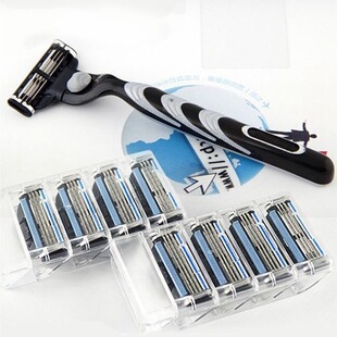 吉利洁锋三刀片 手动剃须刀刮胡刀风速3刀头男士刮脸刀剃毛刀刀架