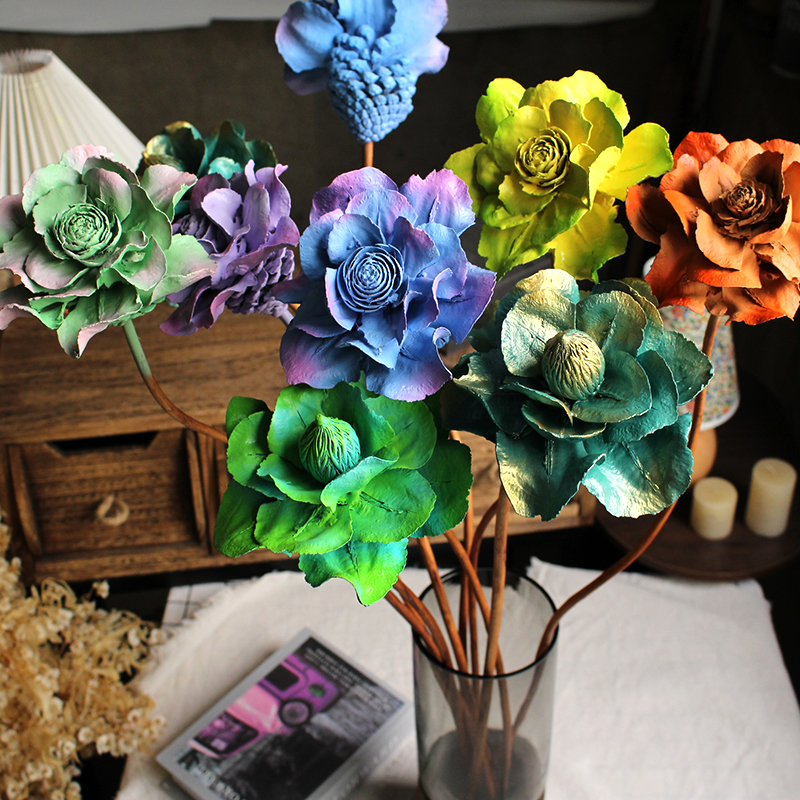 大花头木玫瑰宝石手工家居插花