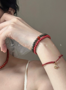 rosepeach「Rouge系列」原创小众佛系少女清冷风天然沉香串珠手链