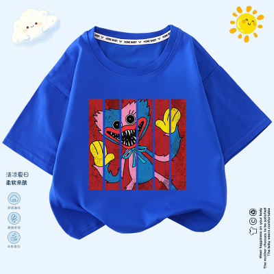 Poppy Playtime蓝猫波比的游戏时间衣服儿童t恤童短袖夏季ins潮