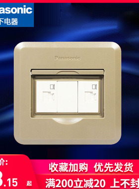 松下地插 树脂地面插座平推式防水地板插座二位电脑 DUFC112 312