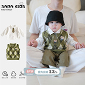 儿童马甲春季 小月龄毛衣外套 宝宝衣服针织小背心洋气百搭坎肩春装