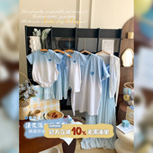 宝宝夏装 一家三四口衣服新款 夏天高级感母子母女装 sarakids亲子装