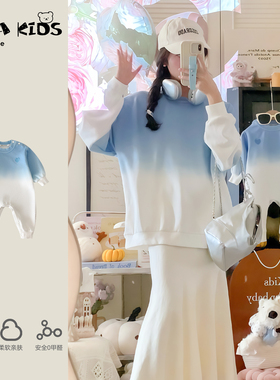 sarakids一家三口亲子装母女款25新款秋季高端超火外穿洋气全家服