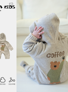 婴儿衣服春装连体衣男女宝宝春秋外出服小月龄婴幼儿外套爬爬服春