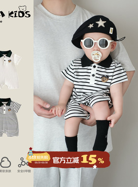 男宝宝衣服夏季薄款超萌可爱婴幼儿连体衣夏装新生儿包屁哈衣夏天
