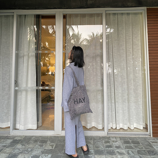 LULUZHANG 慵懒风oversize宽松polo领长袖半身长裙休闲舒适套装女