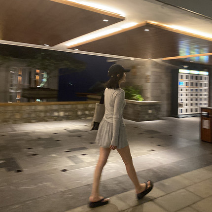 LULUZHANG 天丝莫代尔休闲舒适长袖短裤裙裤防走光的夏季套装女