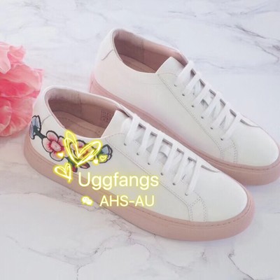 国内发【特价】澳洲直邮ozlana au手绘花绽羊皮小白鞋oz3039