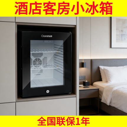 酒店客房纯静音小冰箱卧室迷你保鲜柜面膜冷藏展示柜全静音冰箱